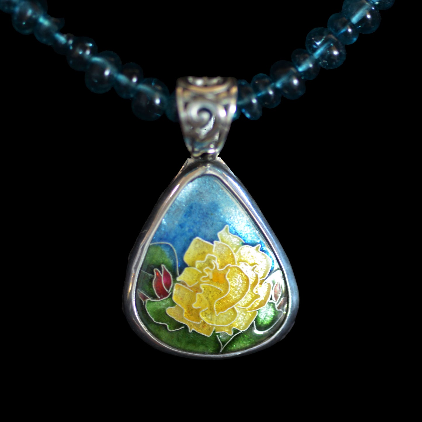 Prickly Pear and Apatite Necklace