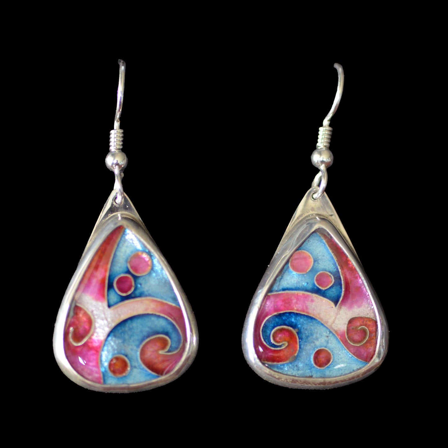 Swirls and Dot Earrings
