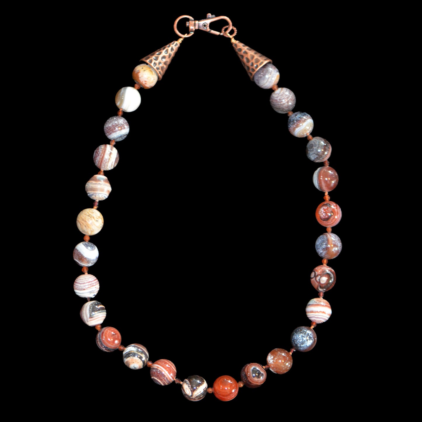 Agate Hand-knotted Beaded Necklace