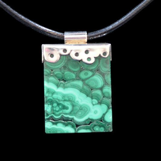 Malachite and Sterling Silver Pendant