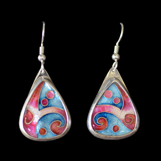 Swirls and Dot Earrings