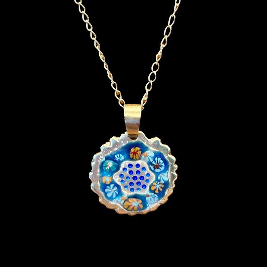Blue Millefiori Pendant