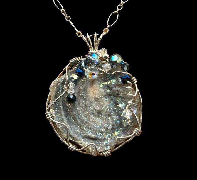 Blue Drusy Pendant
