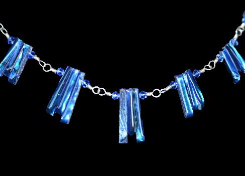 Deep Blue Paua Shell Necklace