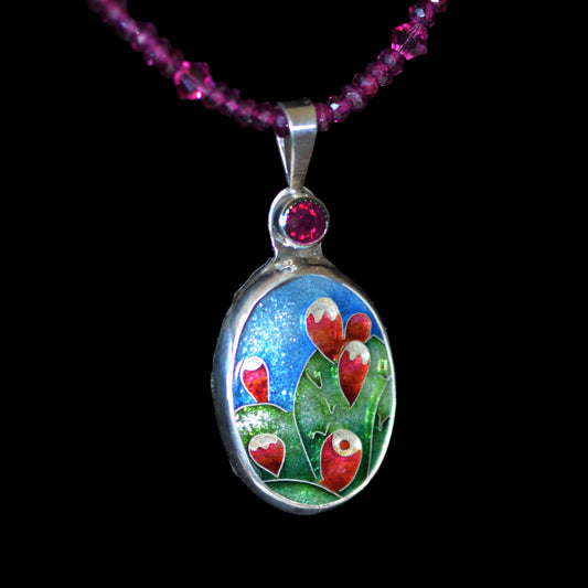 Prickly Pear Ruby Necklace